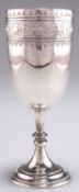 A VICTORIAN SILVER GOBLET