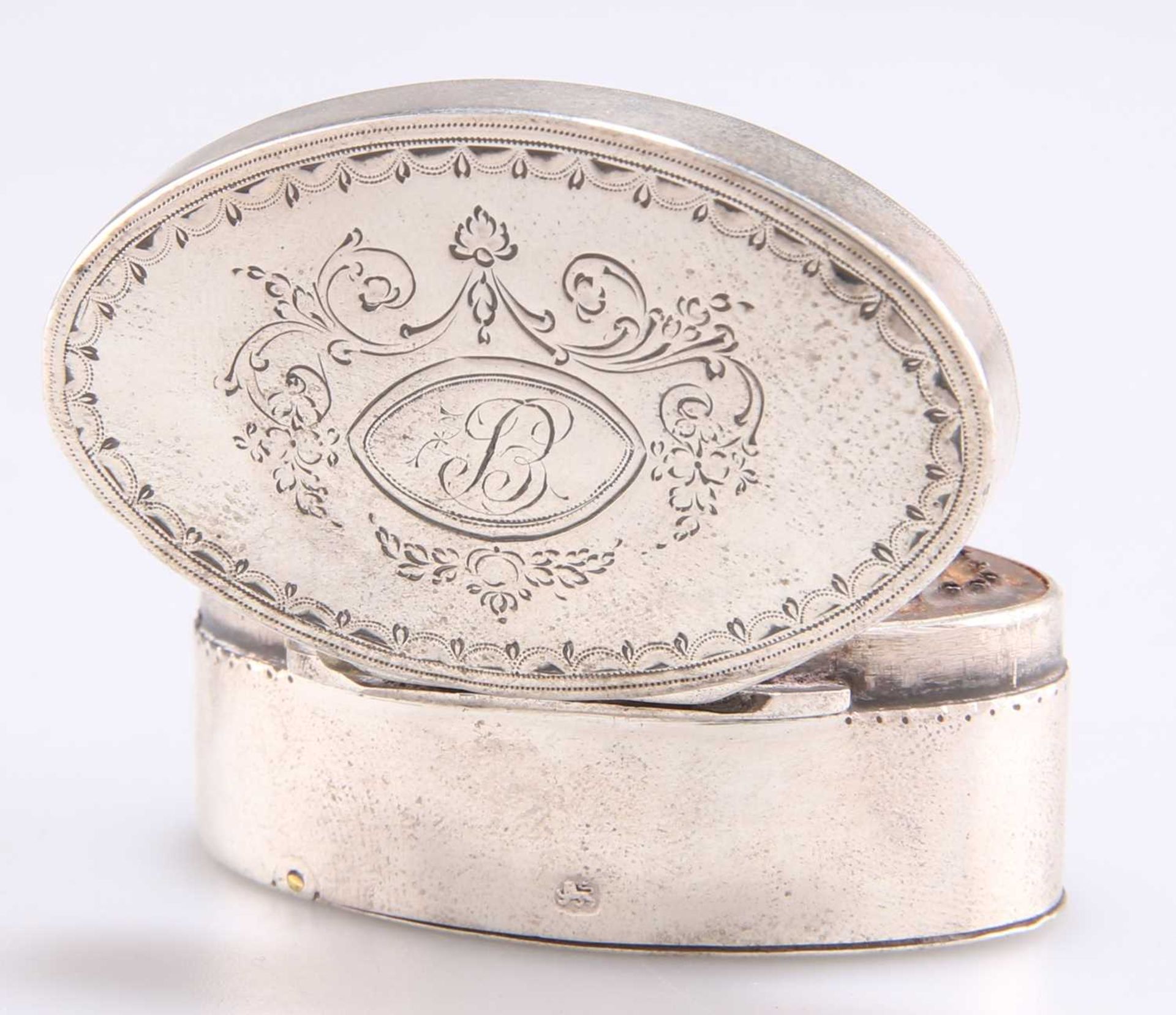 A GEORGE III LARGE SILVER NUTMEG GRATER