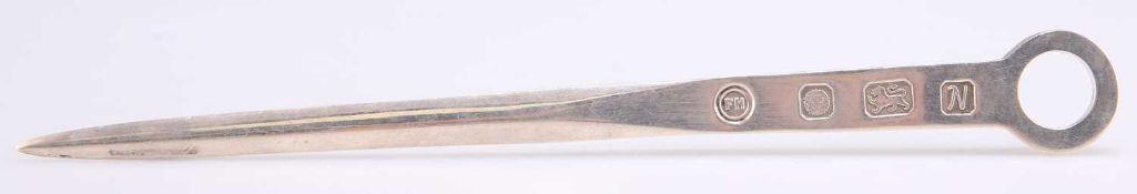 AN ELIZABETH II SILVER LETTER OPENER