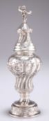 A GERMAN SILVER SUGAR CASTER, 19TH CENTURY