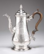 A GEORGE III SILVER COFFEE POT