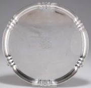 AN ART DECO SILVER SALVER