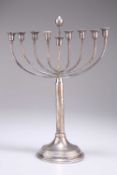 JUDAICA: A GEORGE V SILVER MENORAH