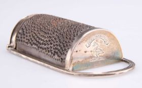 A GEORGE III SILVER KITCHEN NUTMEG GRATER