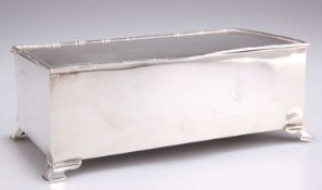 A GEORGE VI SILVER CIGARETTE BOX