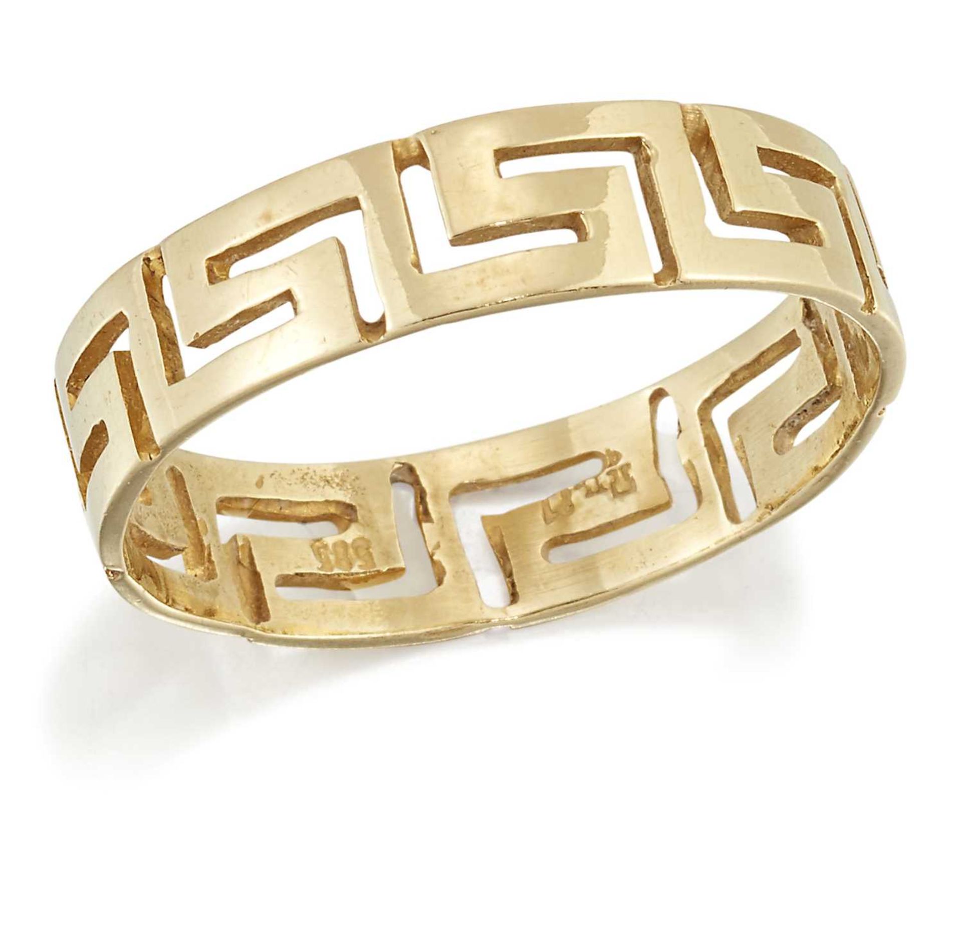 A GREEK KEY SCARF RING