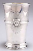 A GEORGE V SILVER BEAKER