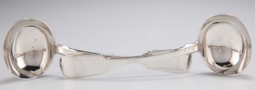 A PAIR OF WILLIAM IV SILVER SAUCE LADLES