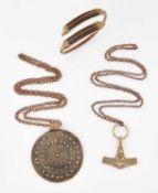 MUSEUMS SMYKKER - THREE ITEMS OF SCANDINAVIAN BRONZE JEWELLERY