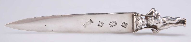 AN ELIZABETH II SILVER LETTER KNIFE