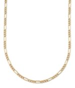 A 9 CARAT GOLD FIGARO LINK CHAIN NECKLACE