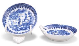 TWO CAUGHLEY EGG DRAINERS, CIRCA 1785