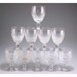 TEN WATERFORD CRYSTAL COLLEEN PATTERN SHORT STEM GOBLETS