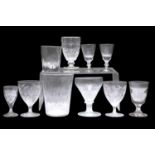 NINE VARIOUS 19TH CENTURY DRINKING GLASSES