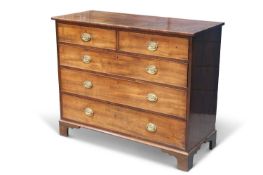 A GEORGE III MAHOGANY CHEST OF DRAWERS