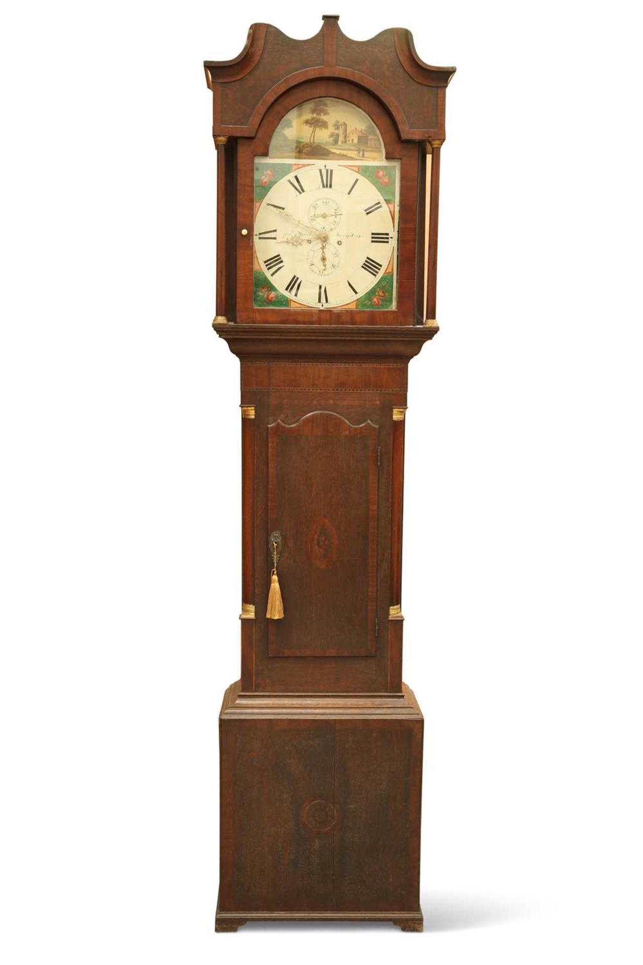 A 19TH CENTURY MAHOGANY AND OAK 30-HOUR LONGCASE CLOCK, SIGNED JOSH WOOD, KINGS CROSS