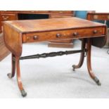 A REGENCY INLAID ROSEWOOD SOFA TABLE