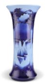 A MOORCROFT LIMITED EDITION YACHTS AT MOONLIGHT PATTERN TUBE LINED POTTERY VASE