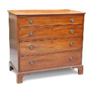 A GEORGE III MAHOGANY CHEST OF DRAWERS