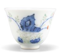 A CHINESE DOUCAI 'MONTH CUP'