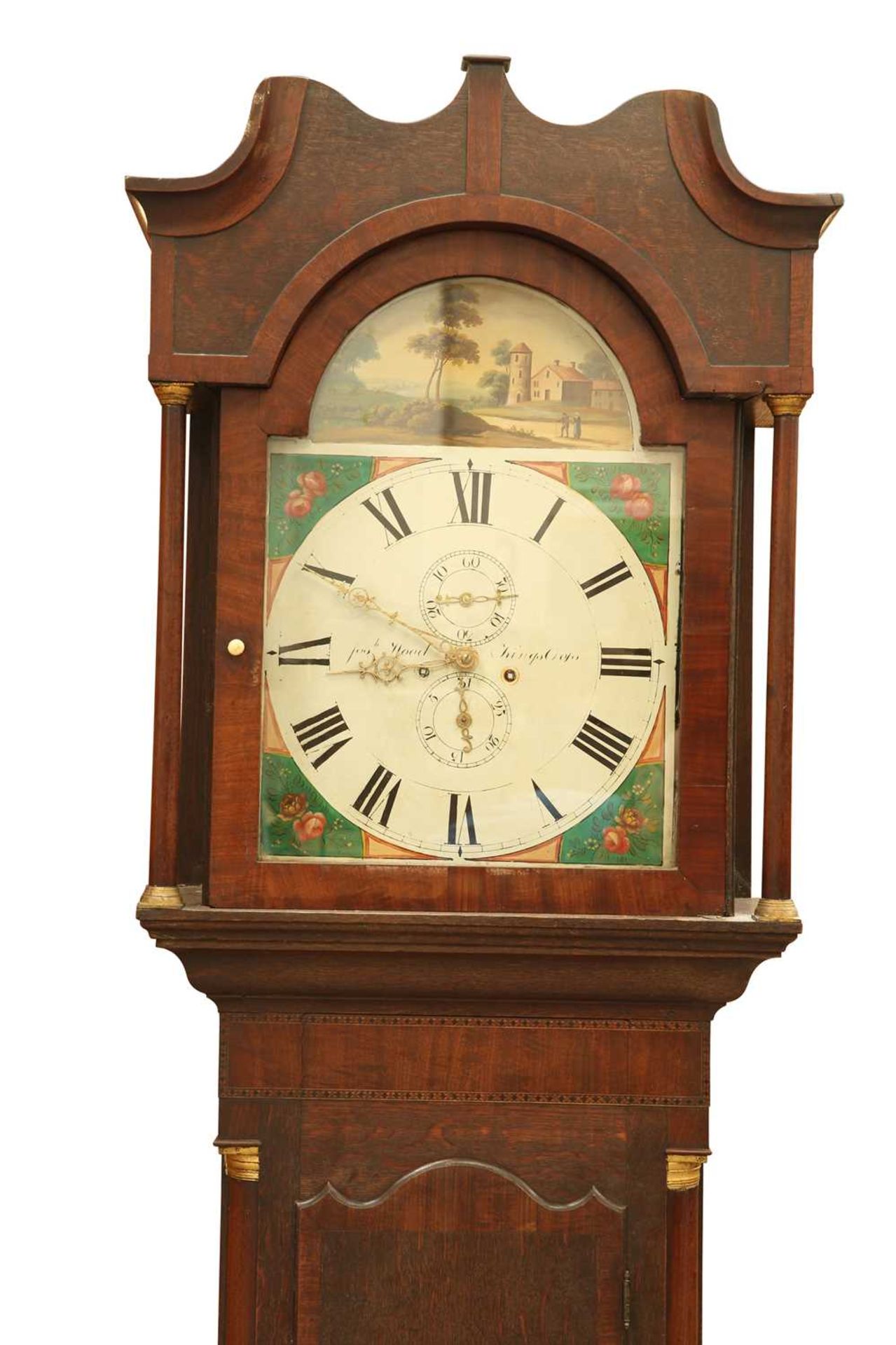 A 19TH CENTURY MAHOGANY AND OAK 30-HOUR LONGCASE CLOCK, SIGNED JOSH WOOD, KINGS CROSS - Bild 2 aus 2