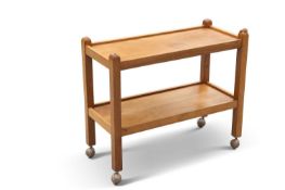 ROBERT THOMPSON OF KILBURN, A MOUSEMAN OAK TEA TROLLEY