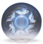 RENÉ LALIQUE (FRENCH, 1860-1945), AN OPALESCENT ONDINES PLATE