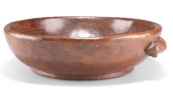 ROBERT THOMPSON OF KILBURN, A MOUSEMAN OAK FRUIT BOWL, CIRCA 1940S