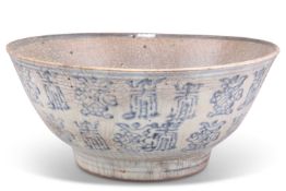 A KOREAN CRACKLE GLAZED BOWL