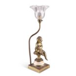 A FRENCH GILT-BRASS FIGURAL TABLE LAMP, CIRCA 1900