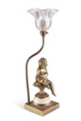 A FRENCH GILT-BRASS FIGURAL TABLE LAMP, CIRCA 1900