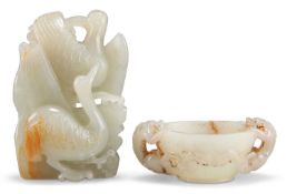 TWO JADE CARVINGS