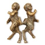A PAIR OF BRONZE FIGURES OF PUTTI