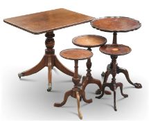 A GROUP OF SIX GEORGE III AND LATER TRIPOD TABLES