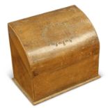 AN EDWARDIAN TOOLED LEATHER CORRESPONDENCE BOX