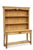 A PINE DRESSER AND RACK