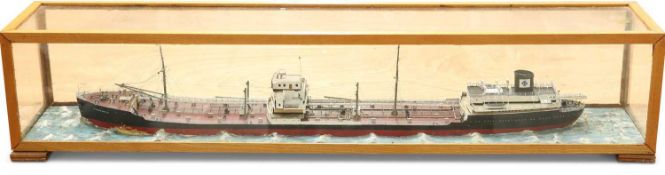 A CASED SHIP DIORAMA OF M/T FERNCASTLE