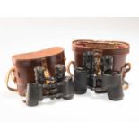 TWO PAIRS OF WWII BINOCULARS