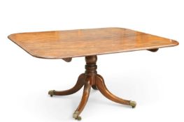 A REGENCY MAHOGANY TILT-TOP BREAKFAST TABLE