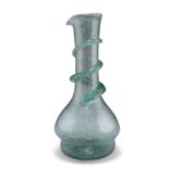 A LIGHT GREEN GLASS CARAFE, LATE 19TH CENTURY