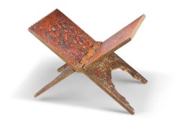 AN ORNATELY PAINTED 19TH CENTURY QURAN STAND