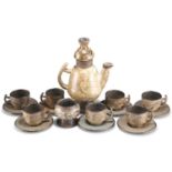 DAVID & HERMINA BOYD (1924-2011 AND 1931-2000), A STUDIO POTTERY COFFEE SERVICE