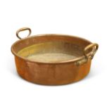 A LARGE VICTORIAN COPPER CREAM PAN