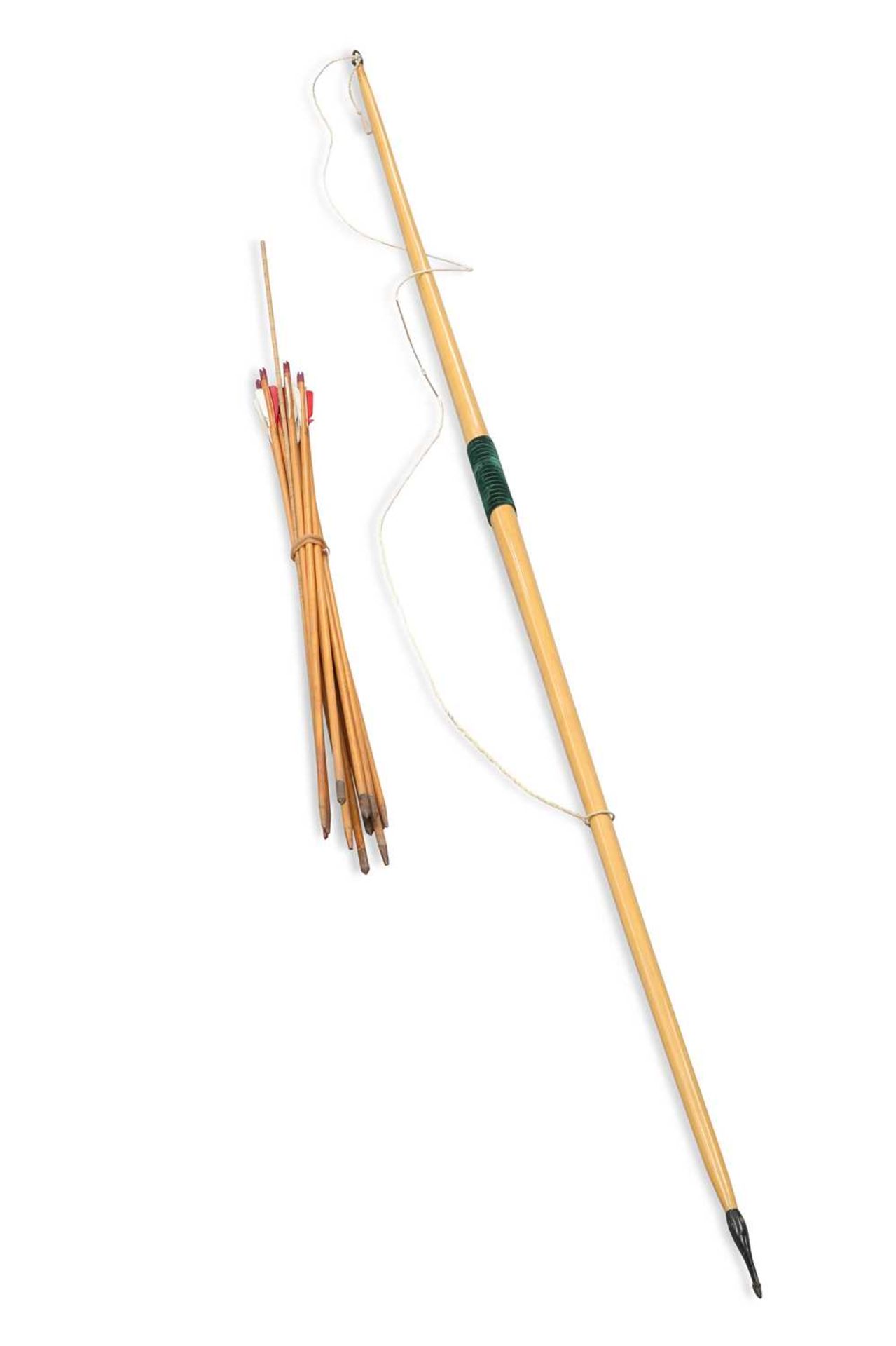 A LONGBOW AND ARROWS