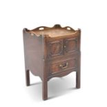 A GEORGE III MAHOGANY NIGHTSTAND