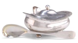 A GEORGE III SILVER MUSTARD POT