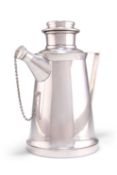 DUNHILL: AN ART DECO SILVER-PLATED MUSICAL COCKTAIL JUG