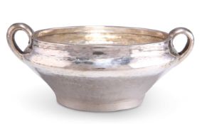 AN ARTS AND CRAFTS SILVER BOWL