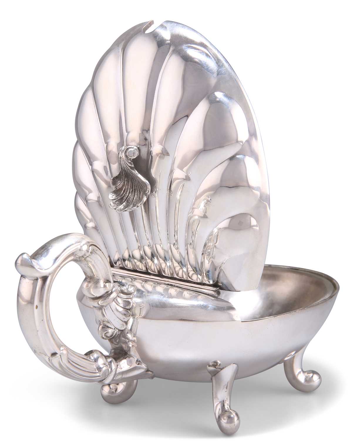 A ITALIAN SILVER SPOON WARMER