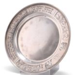 AN AMERICAN ART NOUVEAU STERLING SILVER CHILD'S DISH